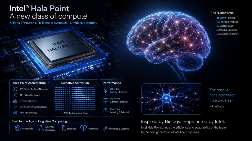 Intel Hala Point 2026: 1,15 Miliar Neuron, 100x Lebih Hemat dari GPU Manapun