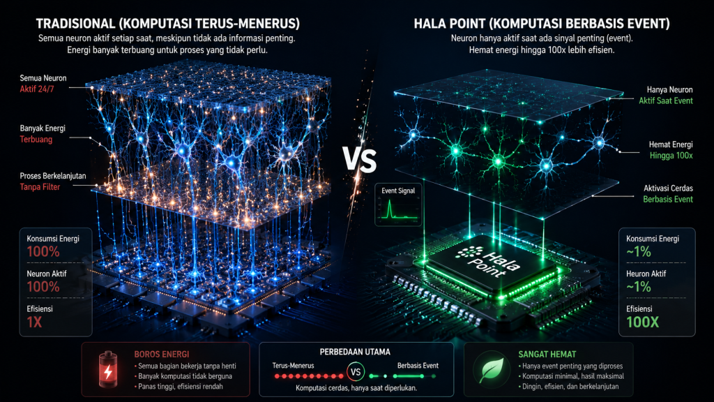 Intel Hala Point 2026: 1,15 Miliar Neuron, 100x Lebih Hemat dari GPU Manapun