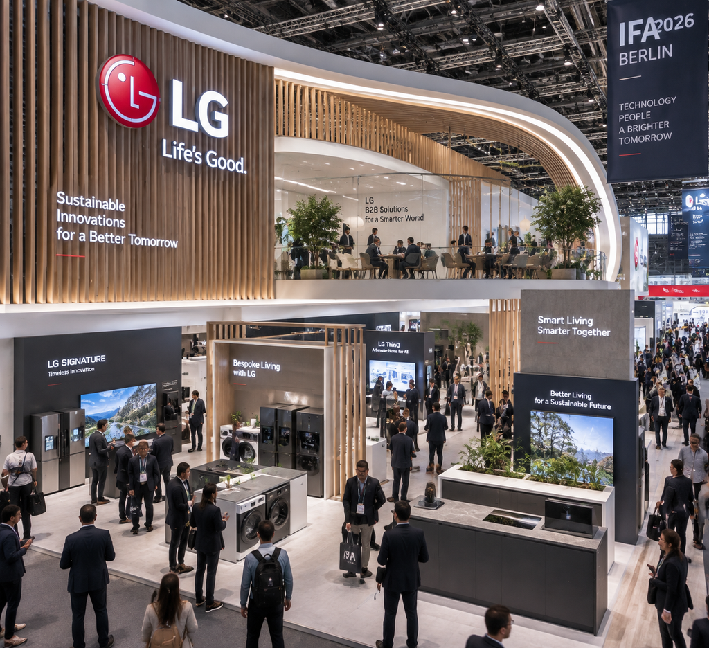 Resmi, LG Pamer 7 Inovasi AI di IFA 2026, Kulkas SIGNATURE Kini Bisa Diajak Ngobrol 2 Paviliun pameran LG seluas 3.745 meter persegi di IFA 2026 Berlin memamerkan jajaran produk pintar rumah tangga.